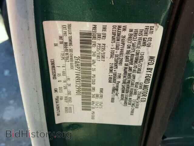 2009 FORD CROWN VIC - VIN: 2FAHP71V49X129901 - Фото 10