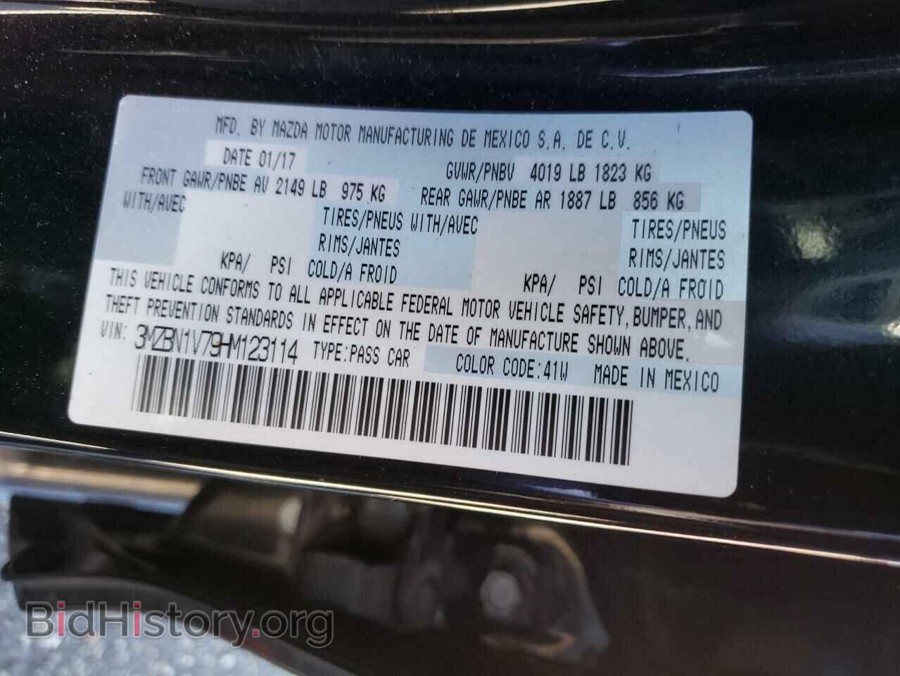 2017 MAZDA 3 - VIN: 3MZBN1V79HM123114 - Photo 12