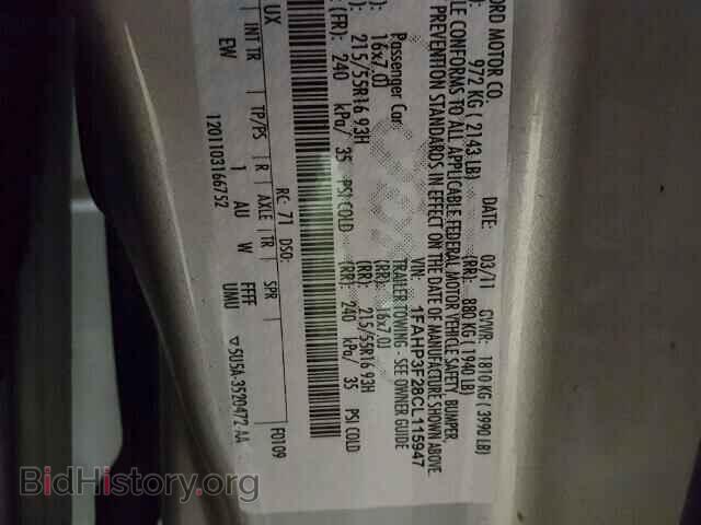 2012 FORD FOCUS - VIN: 1FAHP3F28CL115947 - Фото 10