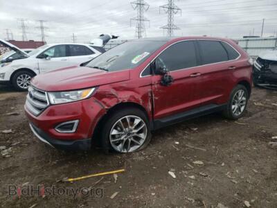 2017 Ford EDGE Edge Titan, красный — VIN 2FMPK3K91HBB72050, Copart