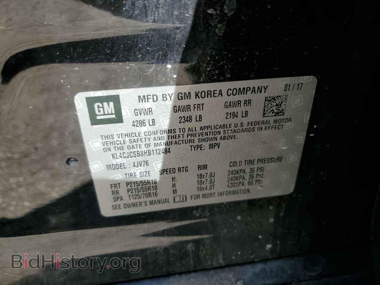 2017 BUICK ENCORE - VIN: KL4CJCSB8HB112484 - Фото 13