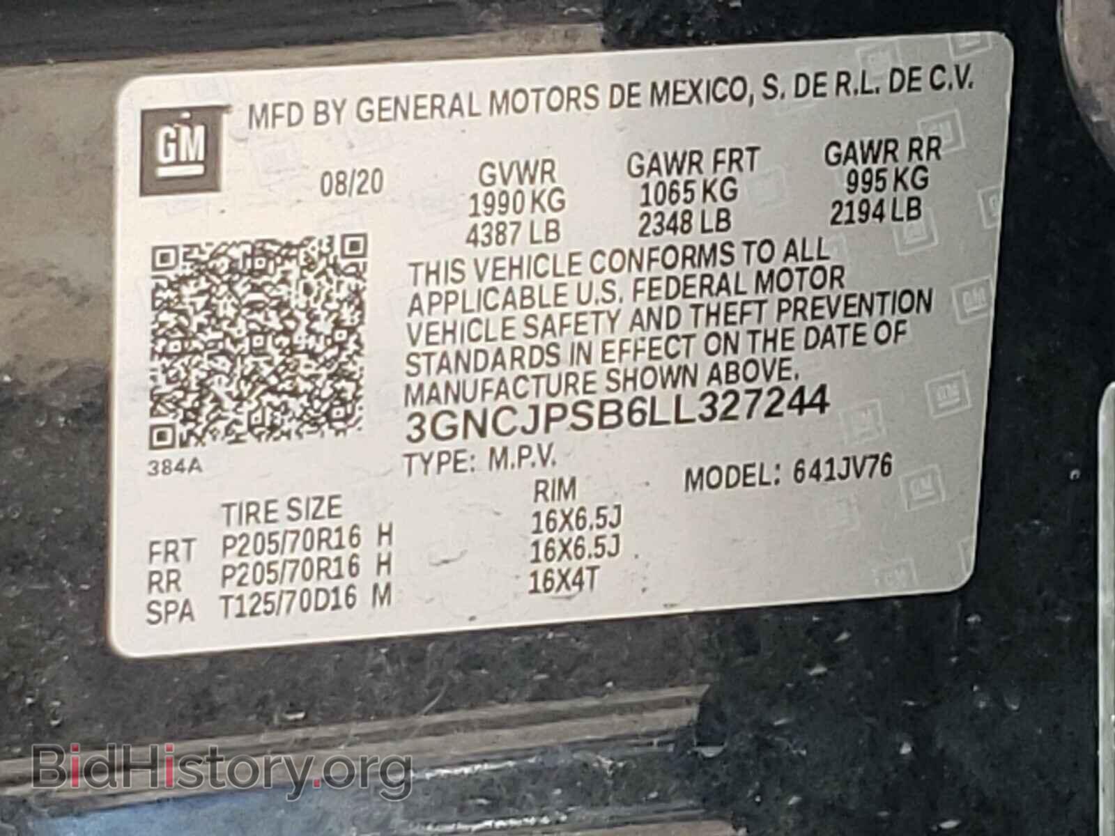 2020 CHEVROLET TRAX - VIN: 3GNCJPSB6LL327244 - Photo 10