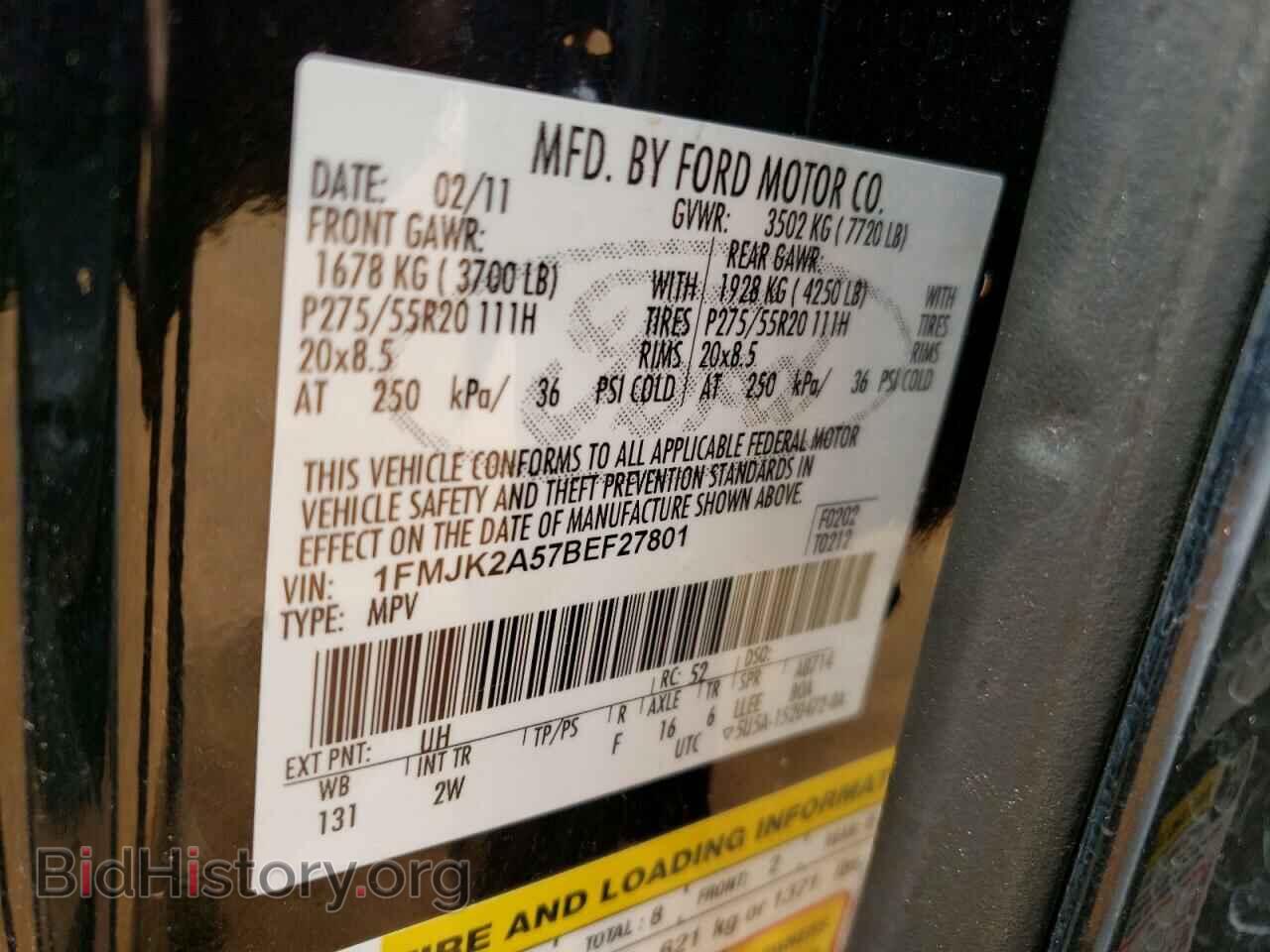 2011 FORD EXPEDITION - VIN: 1FMJK2A57BEF27801 - Фото 10