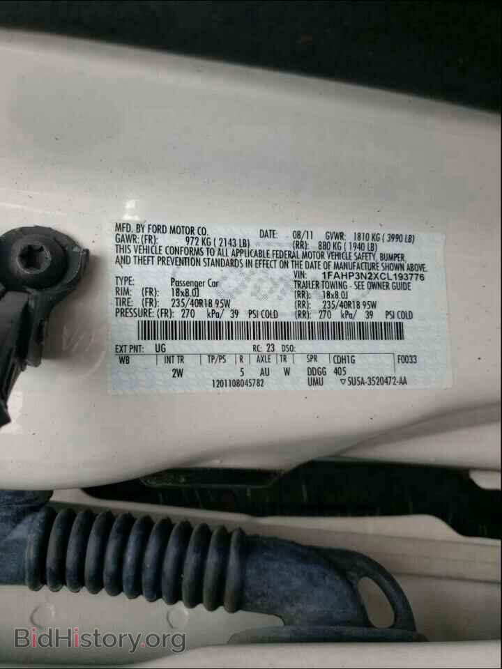 2012 FORD FOCUS - VIN: 1FAHP3N2XCL193776 - Фото 10