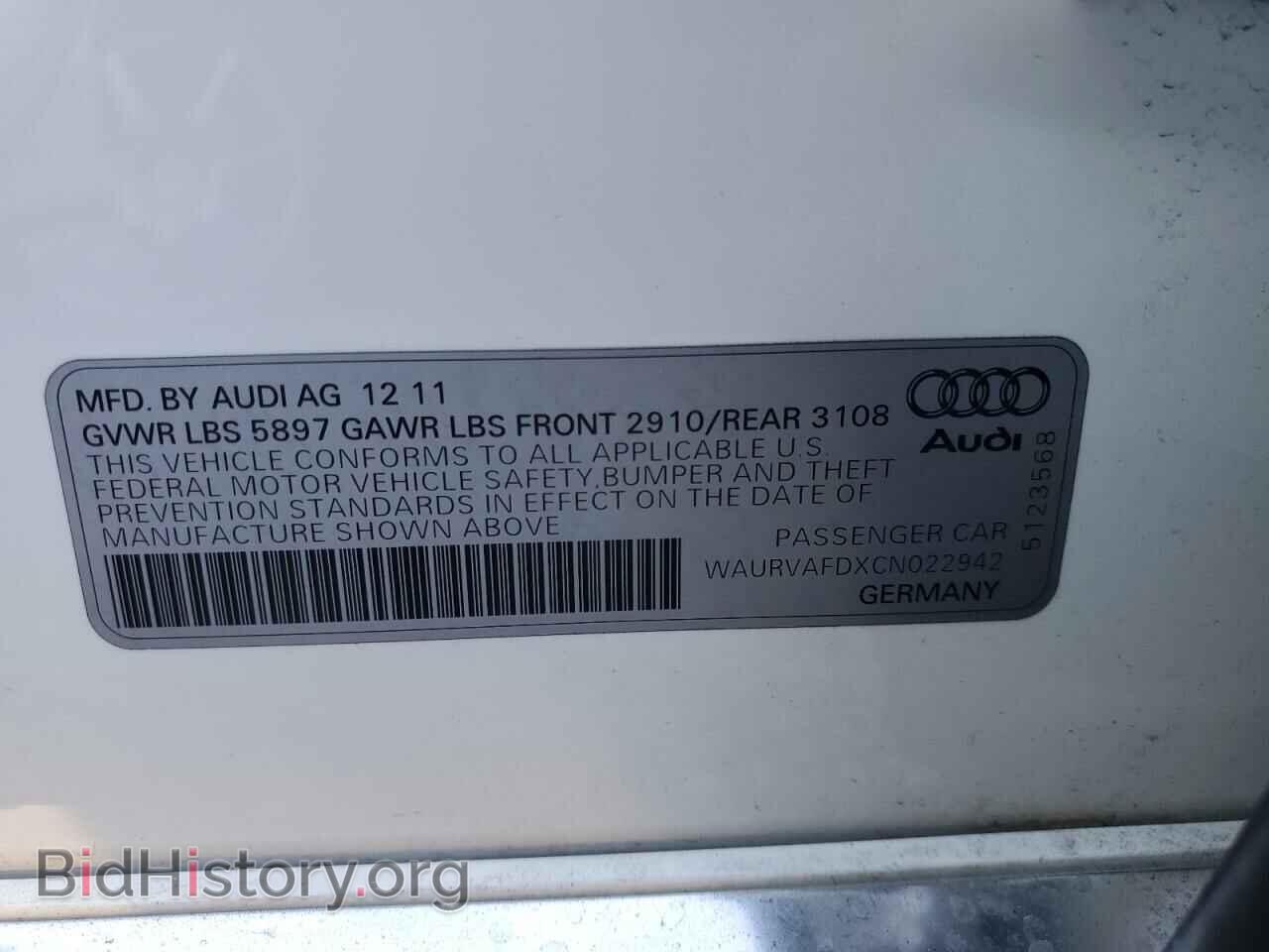 2012 AUDI A8 - VIN: WAURVAFDXCN022942 - Photo 12