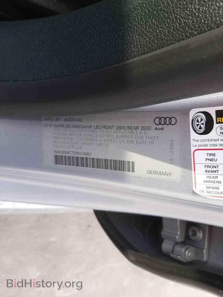 2016 AUDI A7 - VIN: WAU2GAFC7GN014967 - Фото 12