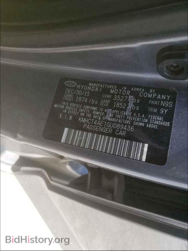 2016 HYUNDAI ACCENT - VIN: KMHCT4AE1GU089436 - Фото 10