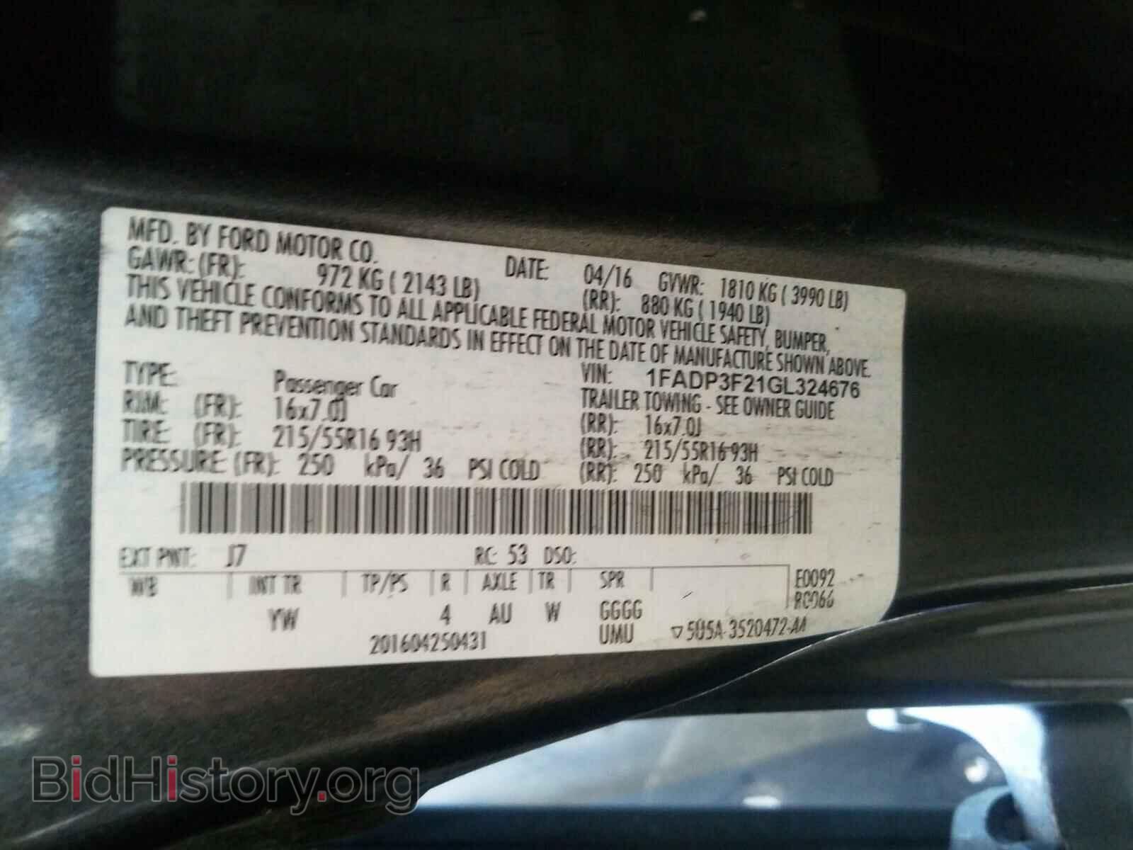 2016 FORD FOCUS - VIN: 1FADP3F21GL324676 - Photo 10