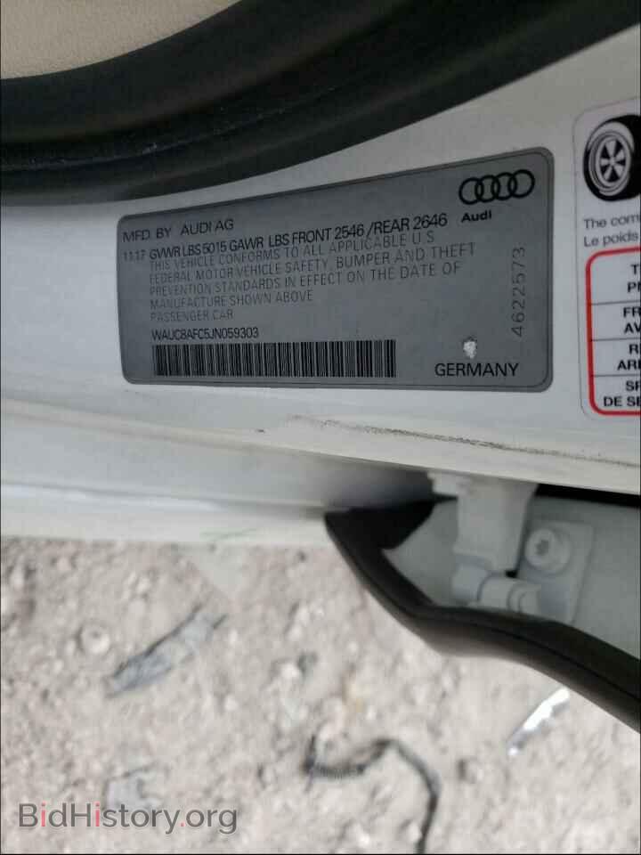 2018 AUDI A6 - VIN: WAUC8AFC5JN059303 - Фото 10