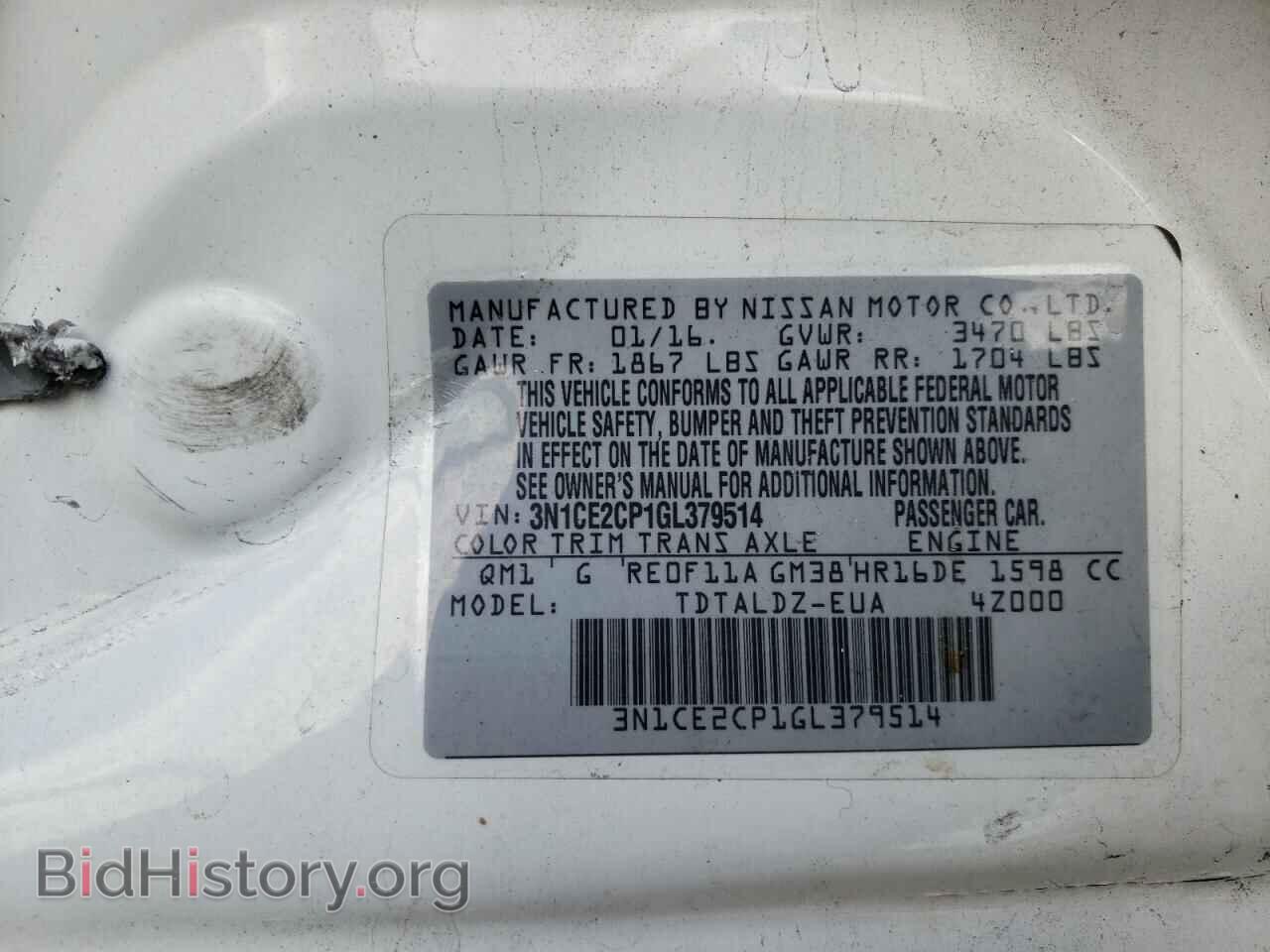 2016 NISSAN VERSA - VIN: 3N1CE2CP1GL379514 - Photo 10