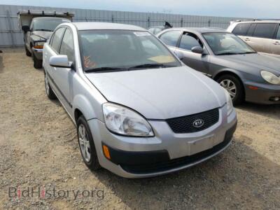 2008 Kia RIO BASE, серебристый — VIN KNADE123686316623, Copart
