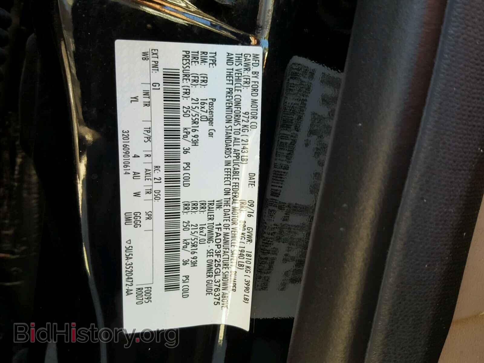 2016 FORD FOCUS - VIN: 1FADP3F25GL376375 - Photo 10