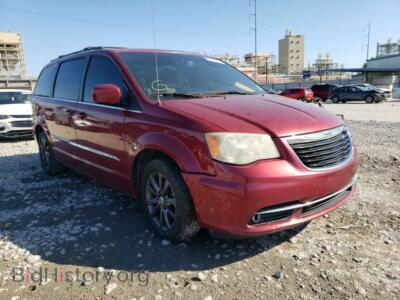 2015 Chrysler MINIVAN Town & COU, red — VIN 2C4RC1HG0FR627592, Copart
