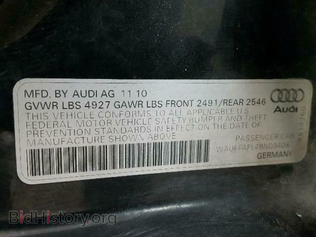 2011 AUDI A4 - VIN: WAUFFAFL4BN034087 - Фото 10