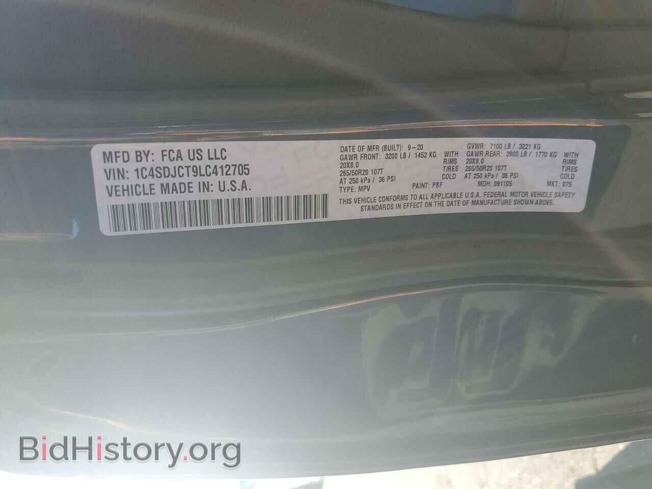 2020 DODGE DURANGO - VIN: 1C4SDJCT9LC412705 - Photo 13