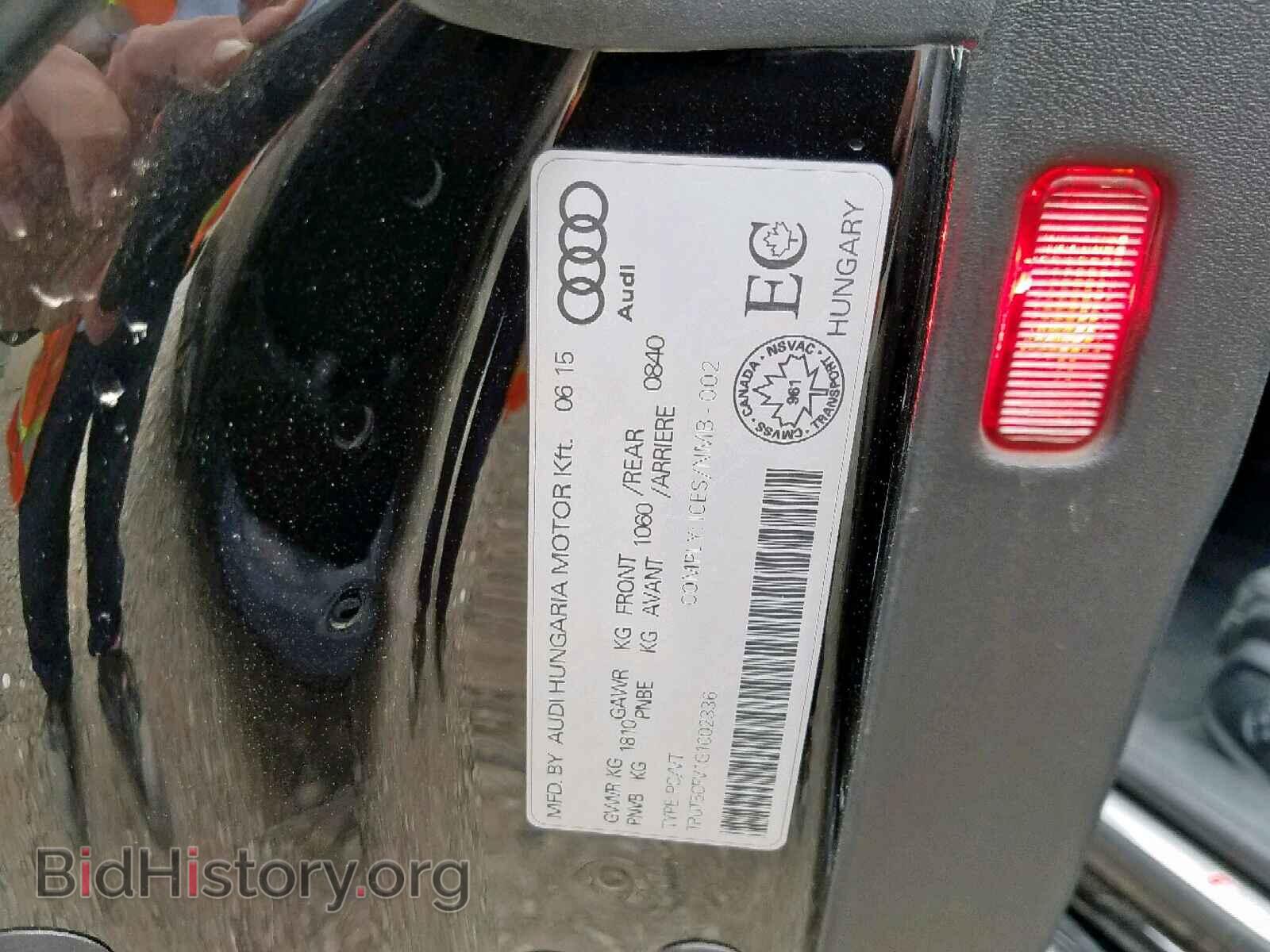 2016 AUDI TT - VIN: TRUT5CFV1G1002336 - Photo 10