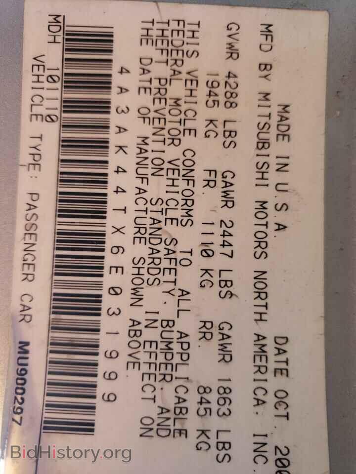2006 MITSUBISHI ECLIPSE - VIN: 4A3AK44TX6E031999 - Photo 10