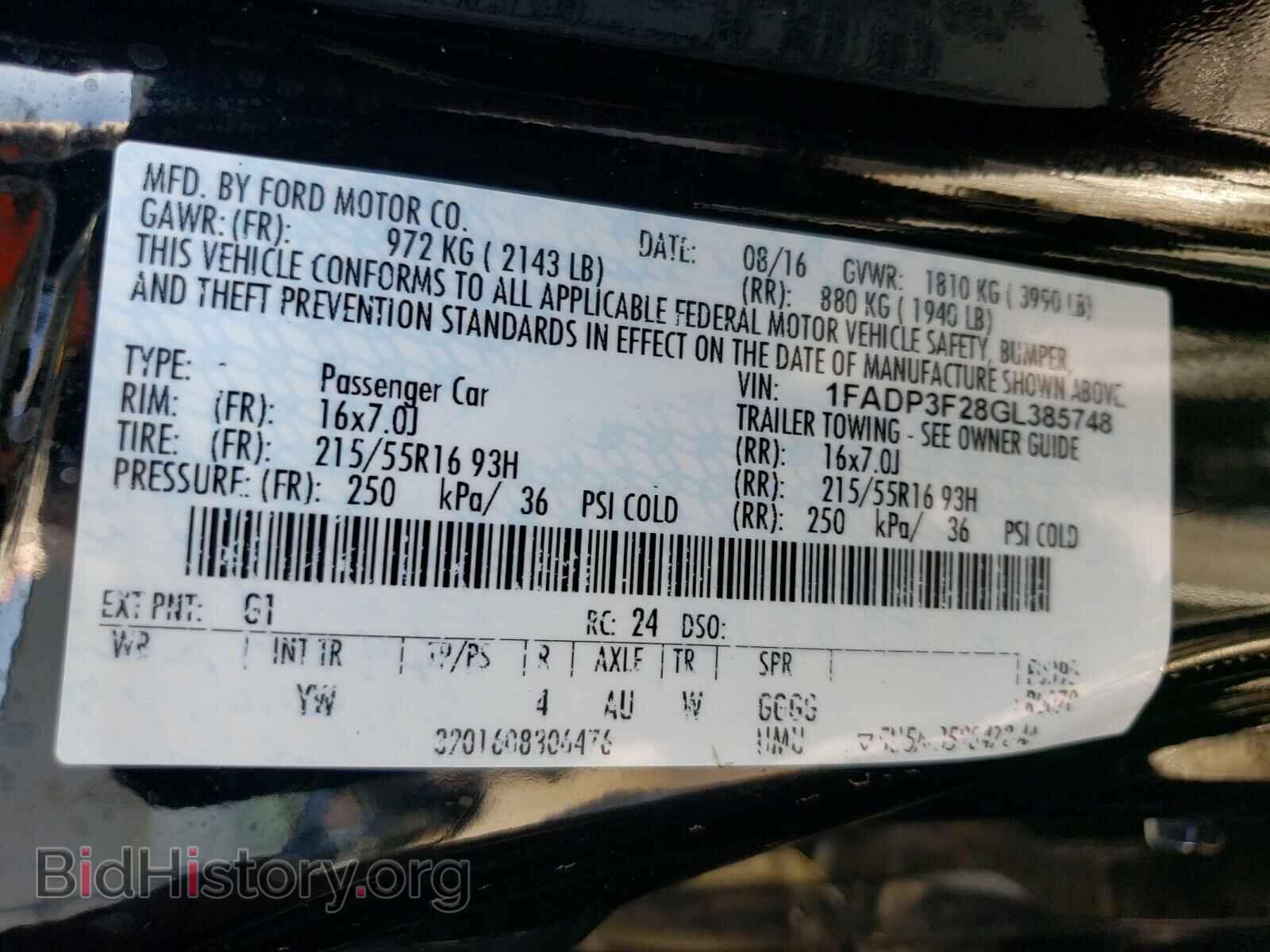 2016 FORD FOCUS - VIN: 1FADP3F28GL385748 - Photo 10