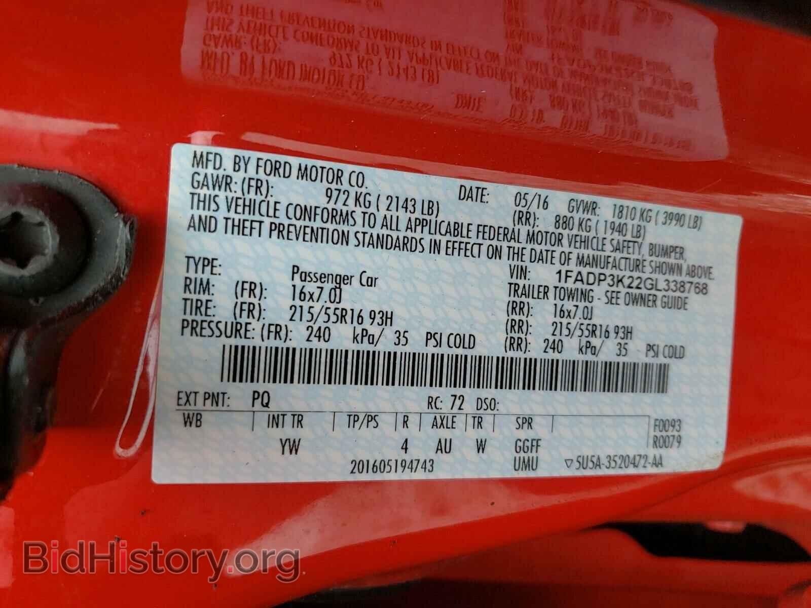 2016 FORD FOCUS - VIN: 1FADP3K22GL338768 - Photo 10