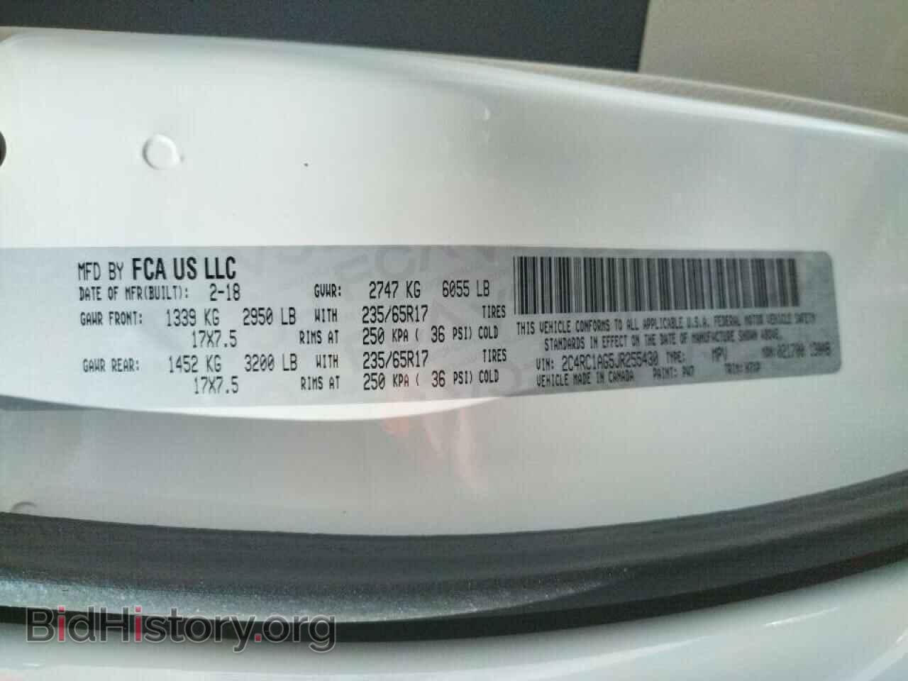 2018 CHRYSLER PACIFICA - VIN: 2C4RC1AG5JR255430 - Photo 10