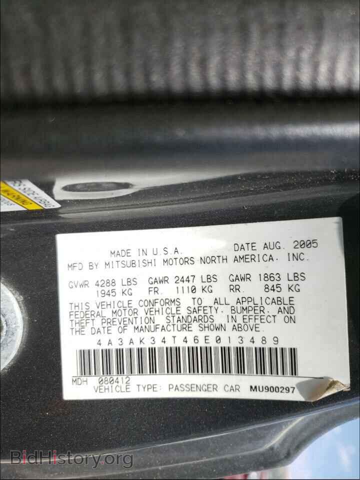 2006 MITSUBISHI ECLIPSE - VIN: 4A3AK34T46E013489 - Photo 10