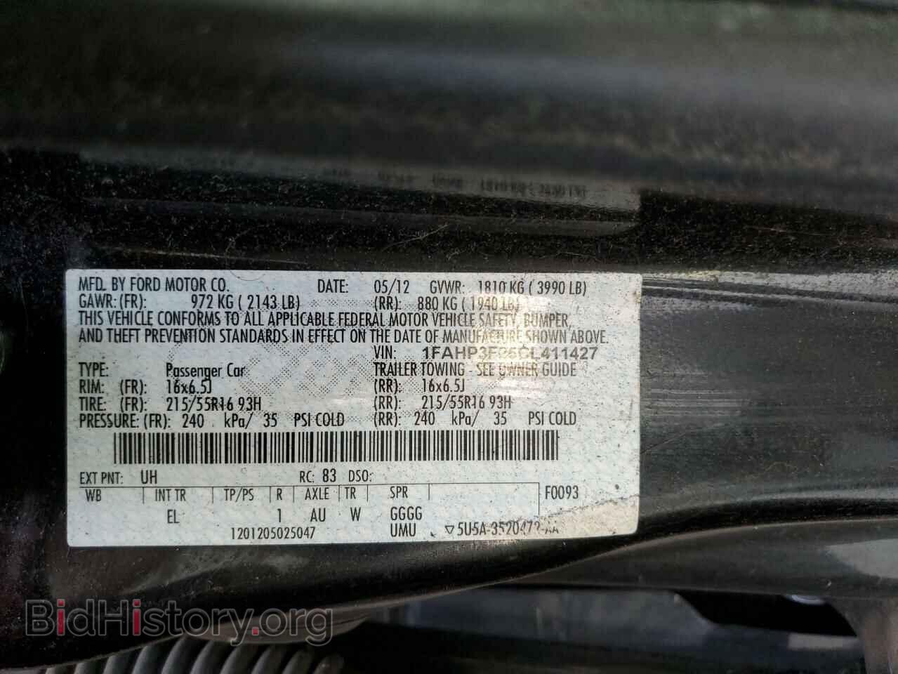 2012 FORD FOCUS - VIN: 1FAHP3F25CL411427 - Фото 13