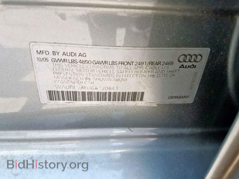 2006 Audi A4 (VIN WAUDF78E06A120843) — photo 10 of 10