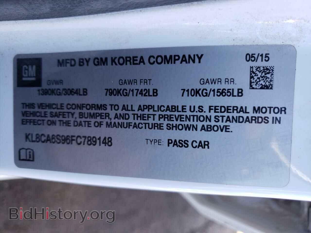 2015 CHEVROLET SPARK - VIN: KL8CA6S96FC789148 - Фото 13