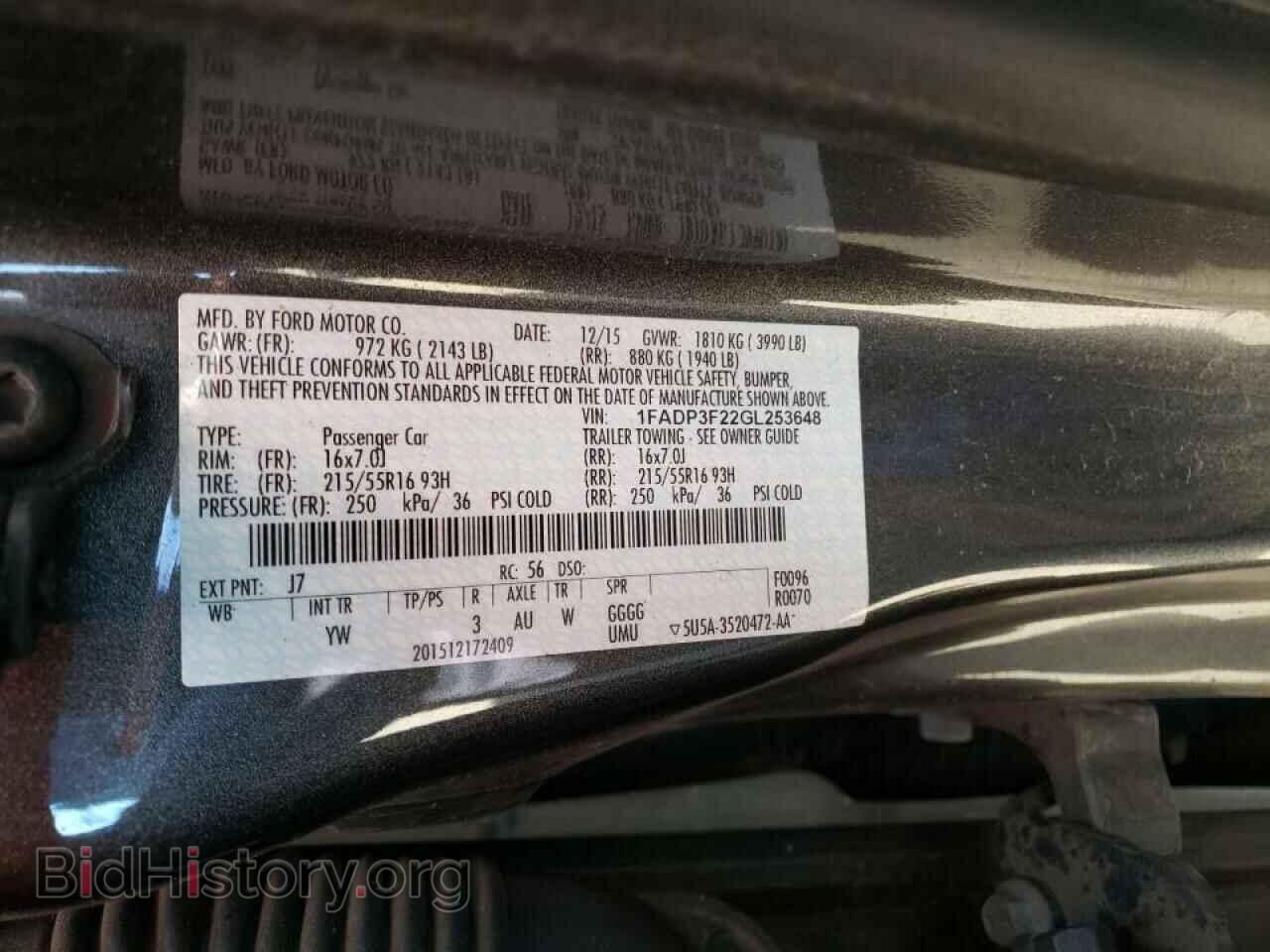 2016 FORD FOCUS - VIN: 1FADP3F22GL253648 - Photo 10
