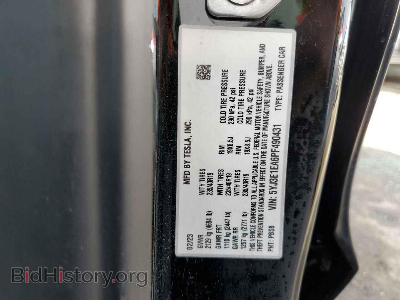 2023 TESLA MODEL 3 - VIN: 5YJ3E1EA6PF490431 - Photo 12