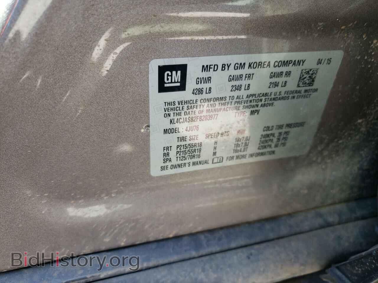 2015 BUICK ENCORE - VIN: KL4CJASB2FB203977 - Фото 10