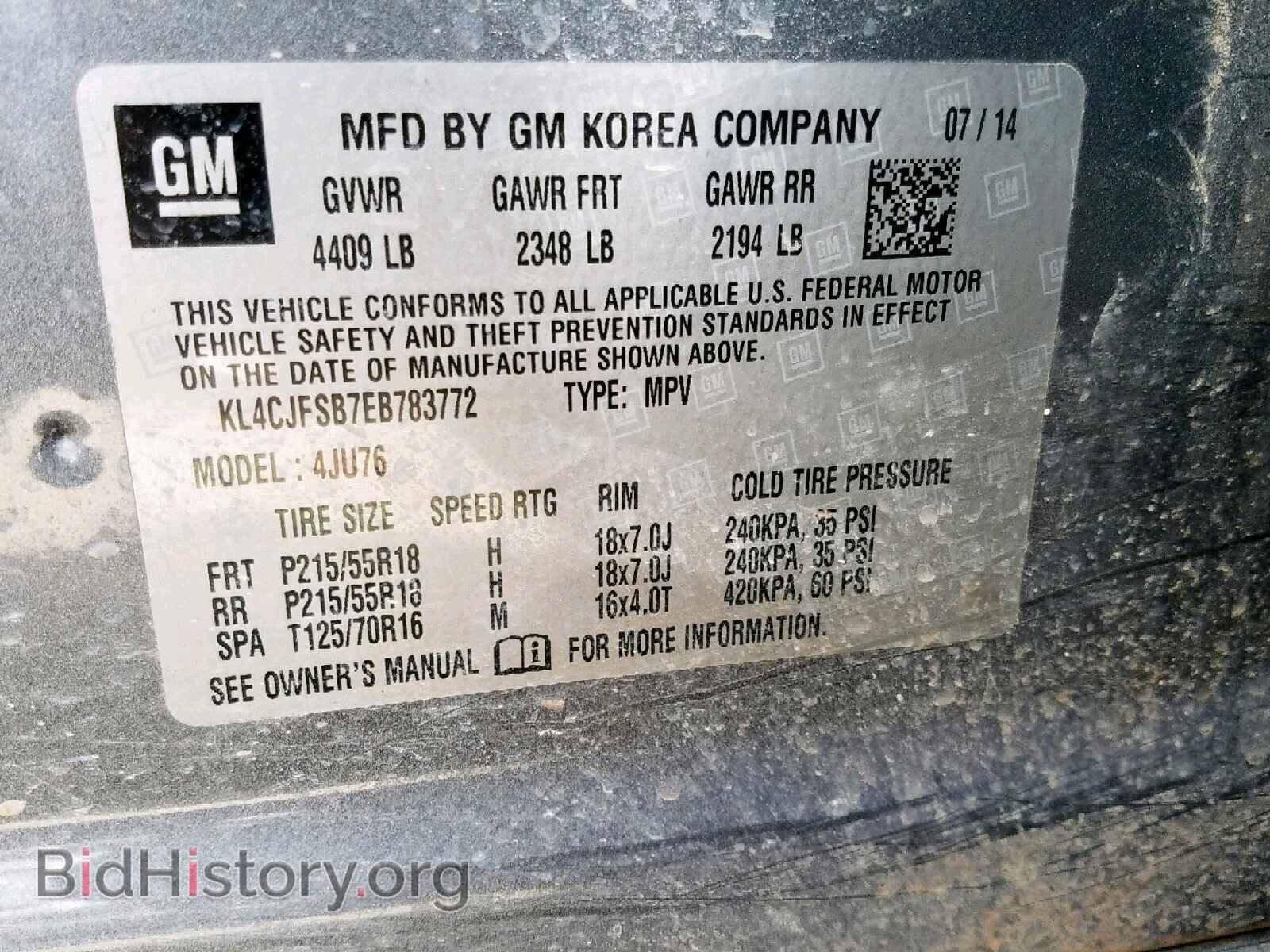 2014 BUICK ENCORE CON - VIN: KL4CJFSB7EB783772 - Photo 10