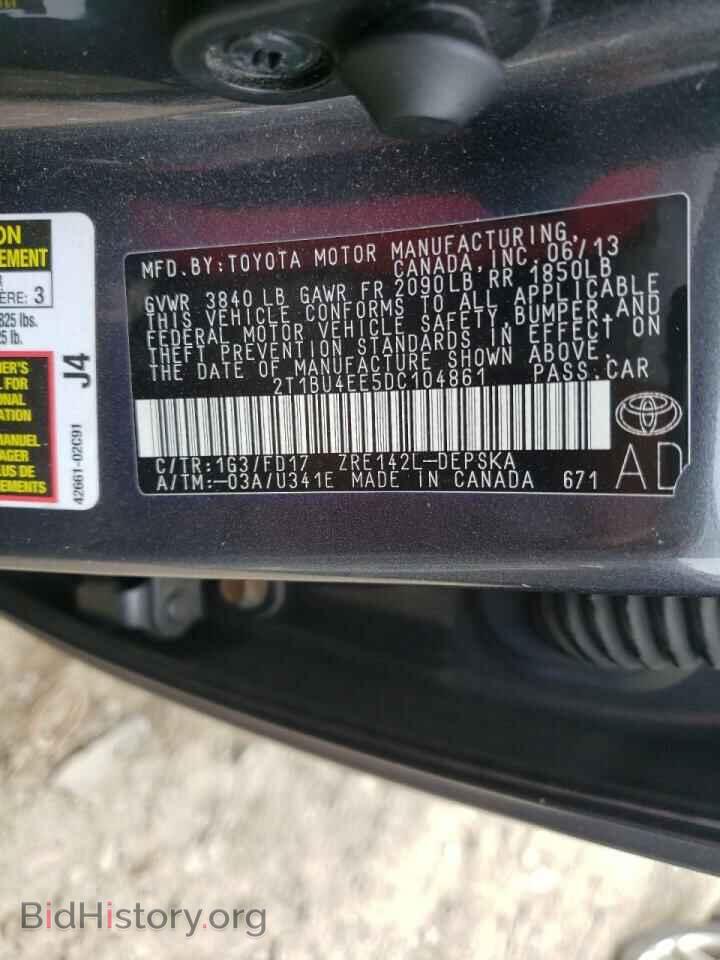 2013 TOYOTA COROLLA - VIN: 2T1BU4EE5DC104861 - Photo 10