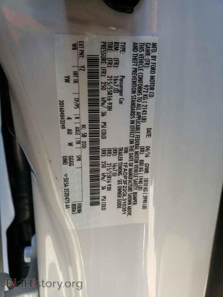 2016 FORD FOCUS - VIN: 1FADP3F22GL310351 - Photo 13
