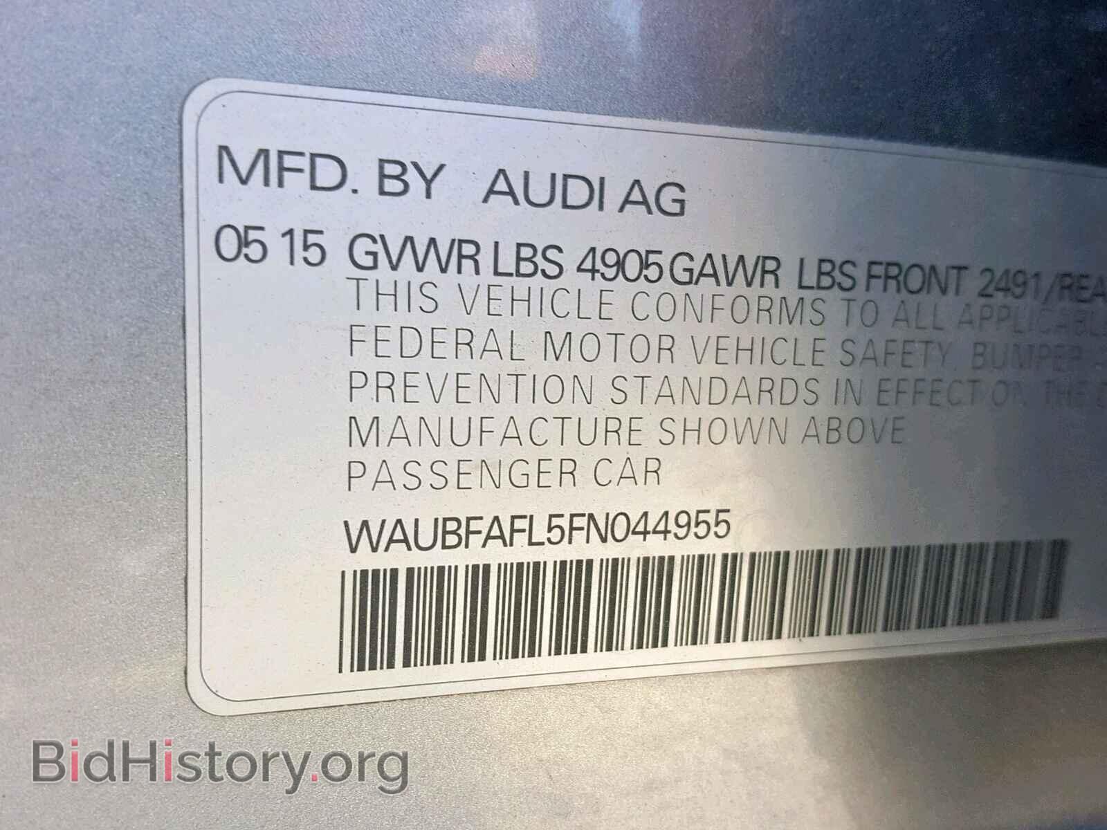 2015 AUDI A4 - VIN: WAUBFAFL5FN044955 - Фото 10