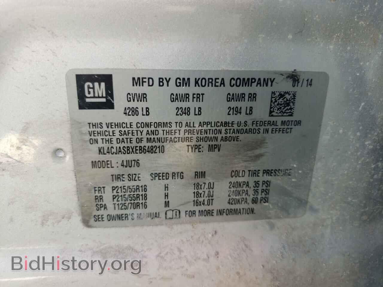 2014 BUICK ENCORE - VIN: KL4CJASBXEB648210 - Photo 10