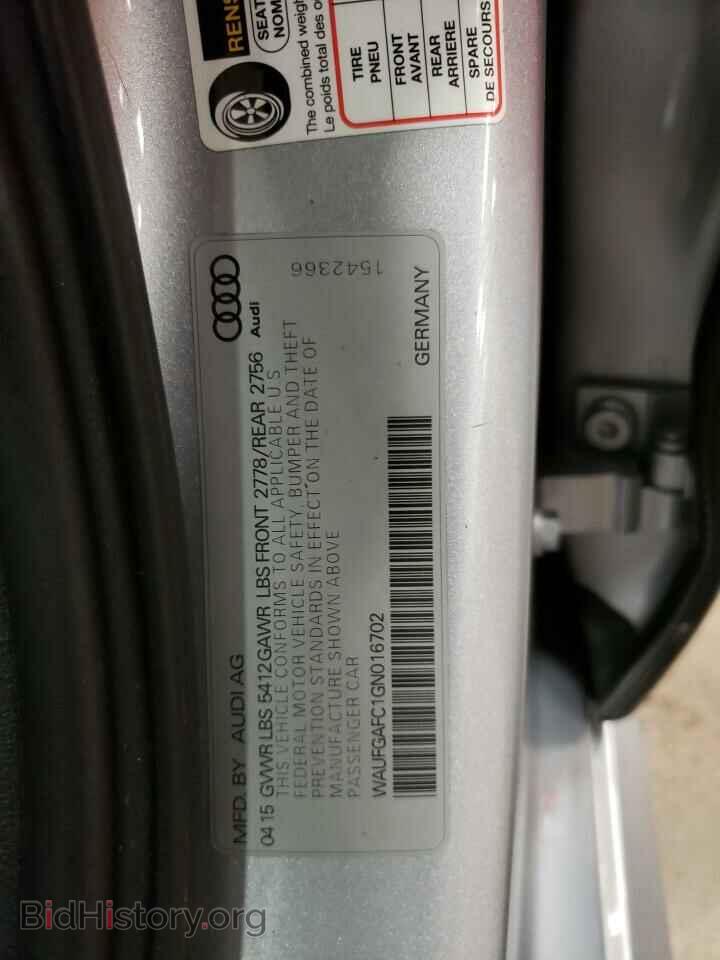 2016 AUDI A6 - VIN: WAUFGAFC1GN016702 - Фото 13