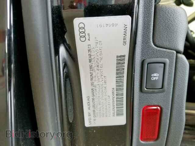 2017 AUDI A4 - VIN: WAUDNAF49HN049504 - Фото 10