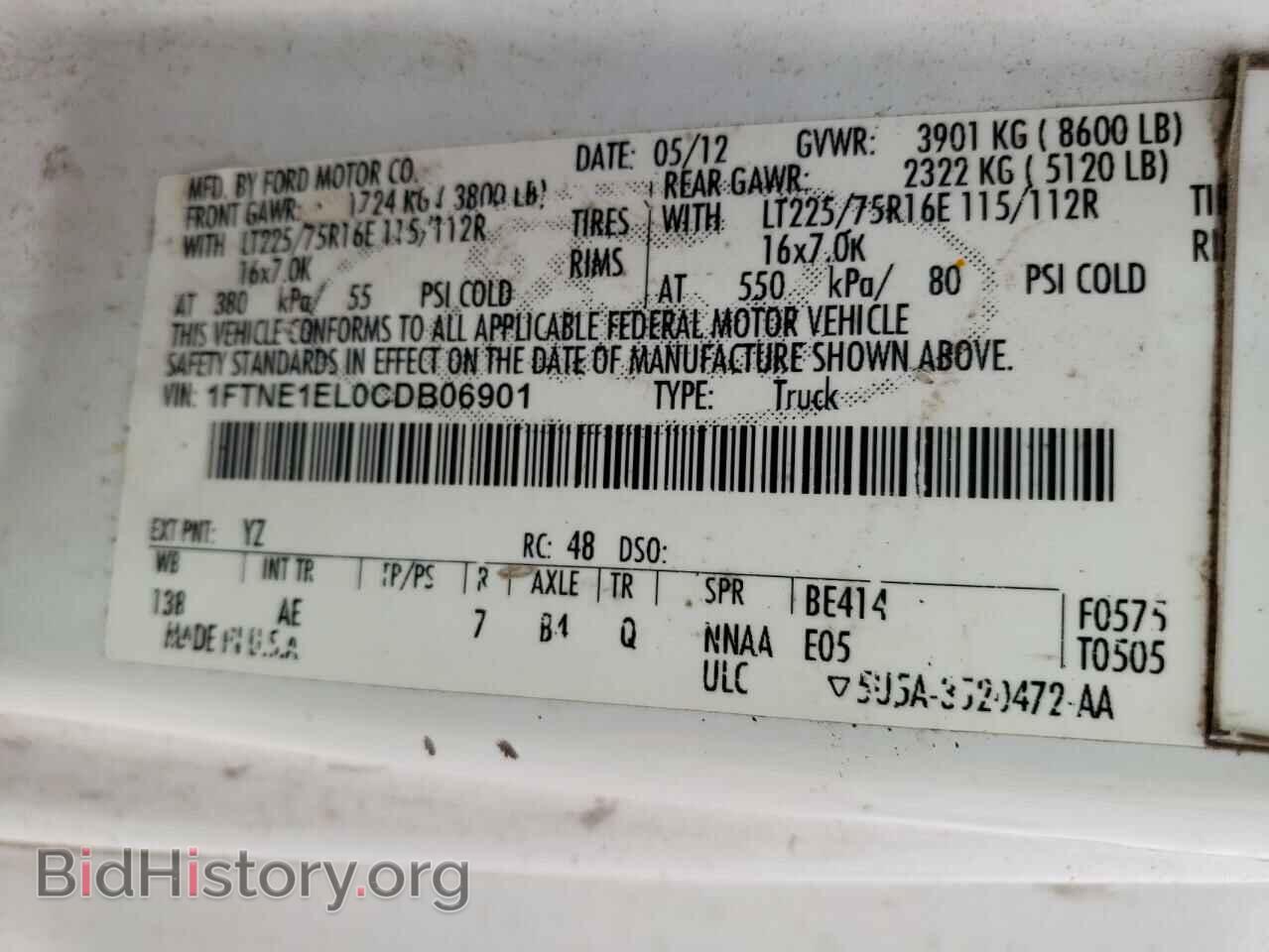 2012 FORD ECONOLINE - VIN: 1FTNE1EL0CDB06901 - Photo 13