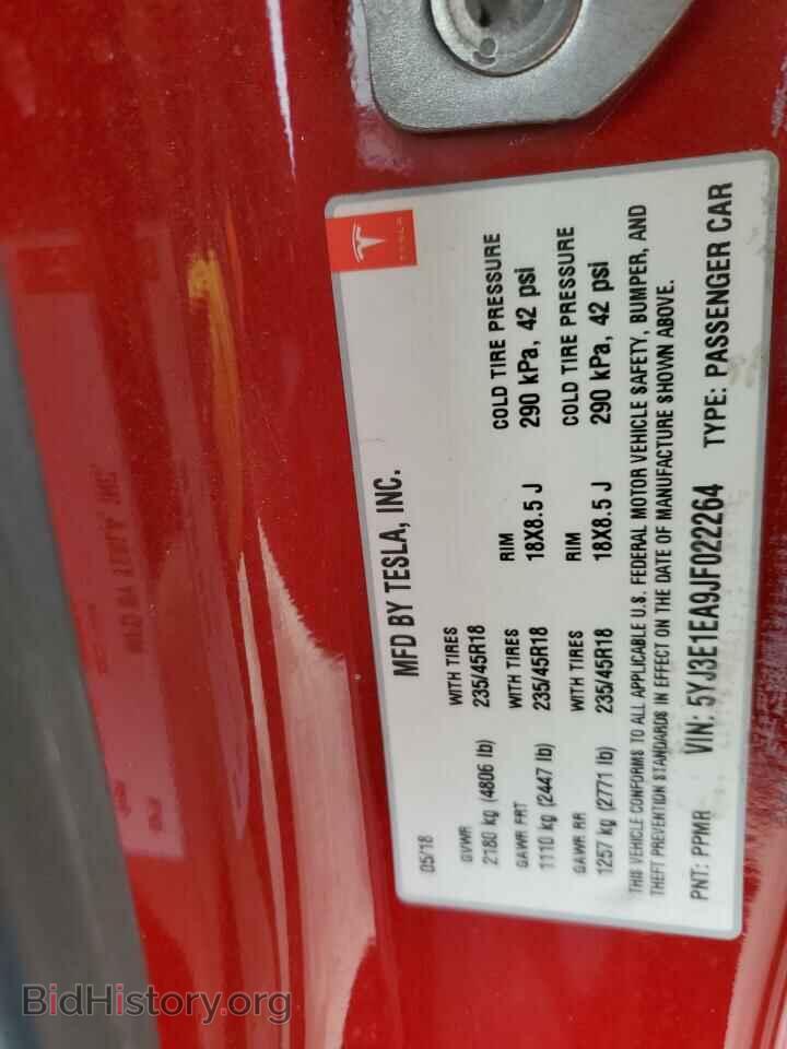 2018 TESLA MODEL 3 - VIN: 5YJ3E1EA9JF022264 - Photo 12