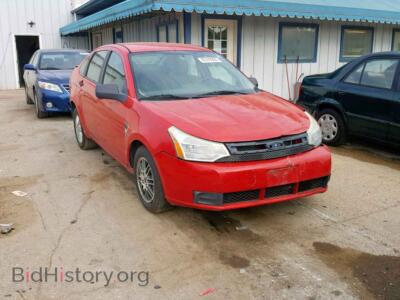 2008 Ford FOCUS SE, red — VIN 1FAHP35N28W191911, Copart