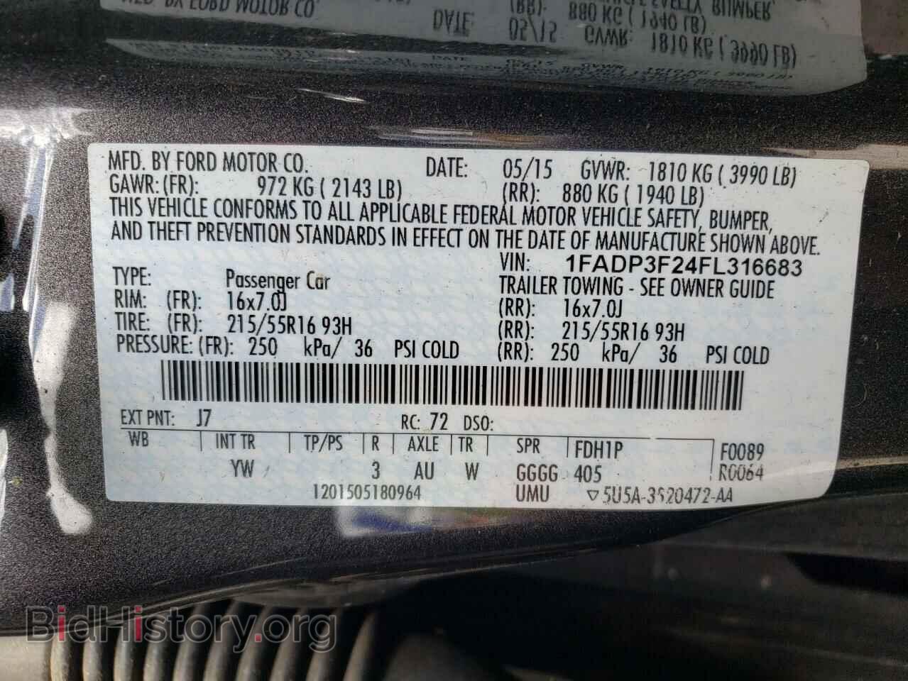 2015 FORD FOCUS - VIN: 1FADP3F24FL316683 - Фото 10