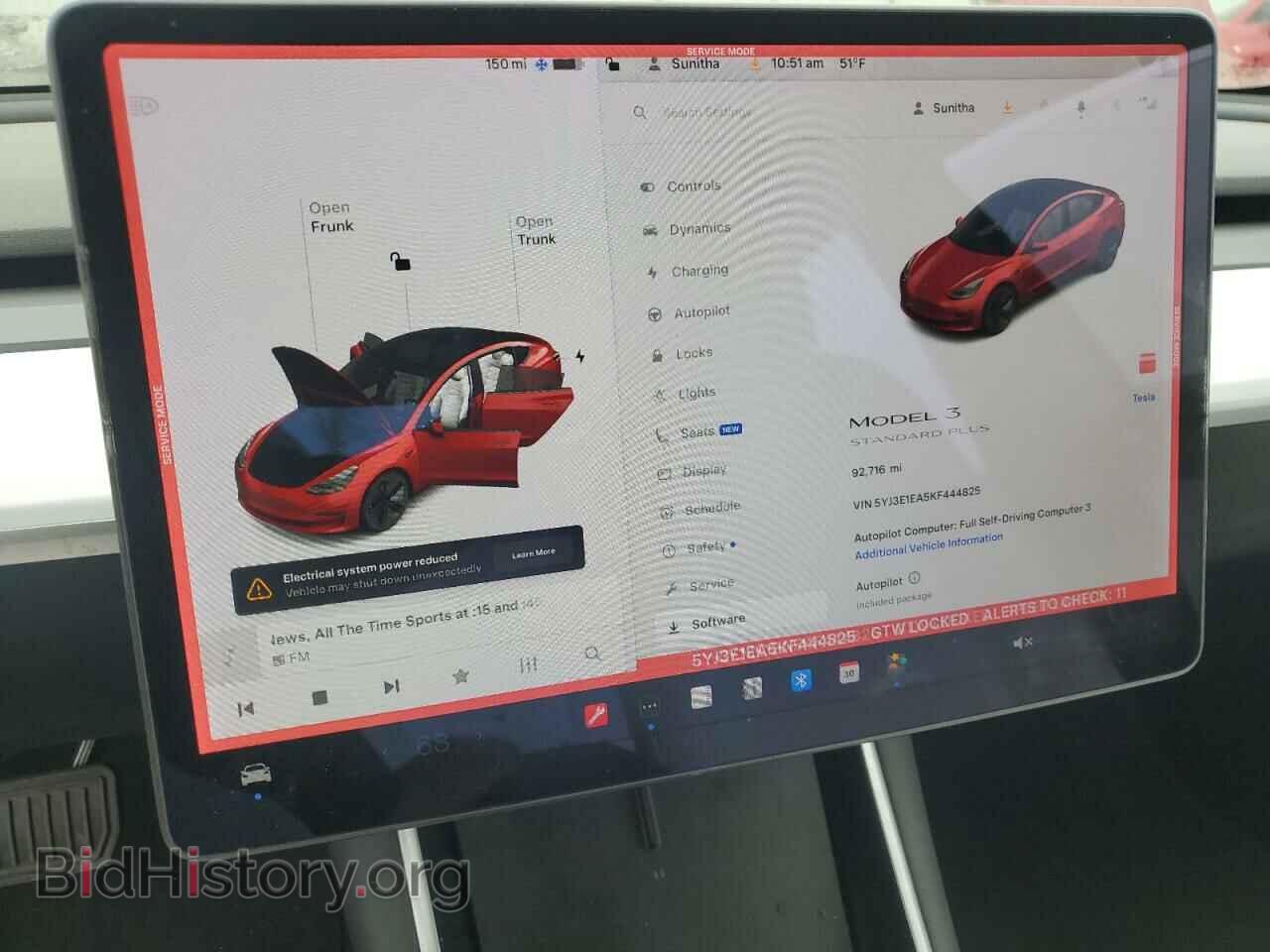2019 TESLA MODEL 3 - VIN: 5YJ3E1EA5KF444825 - Фото 9