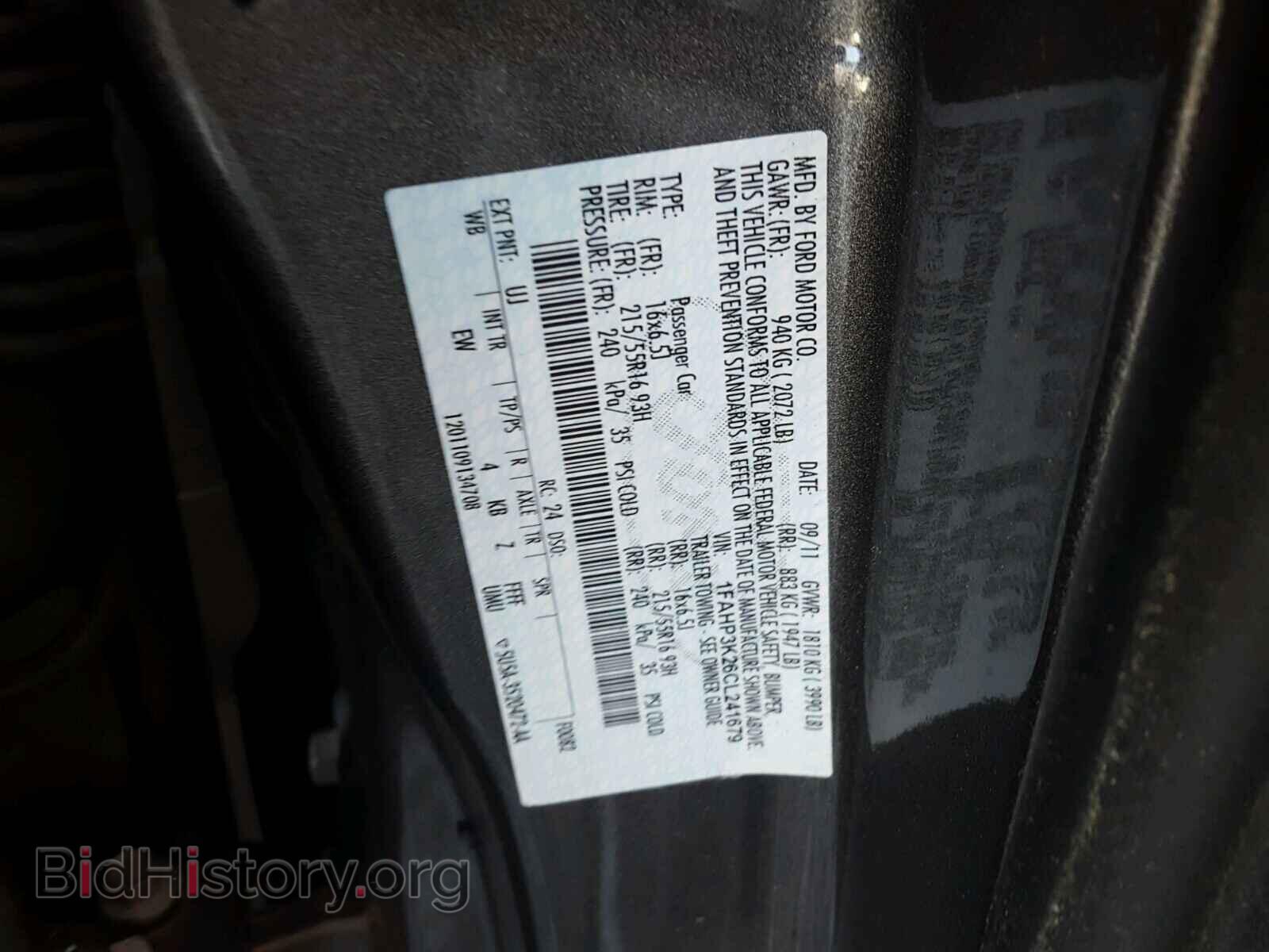 2012 FORD FOCUS - VIN: 1FAHP3K26CL241679 - Фото 10