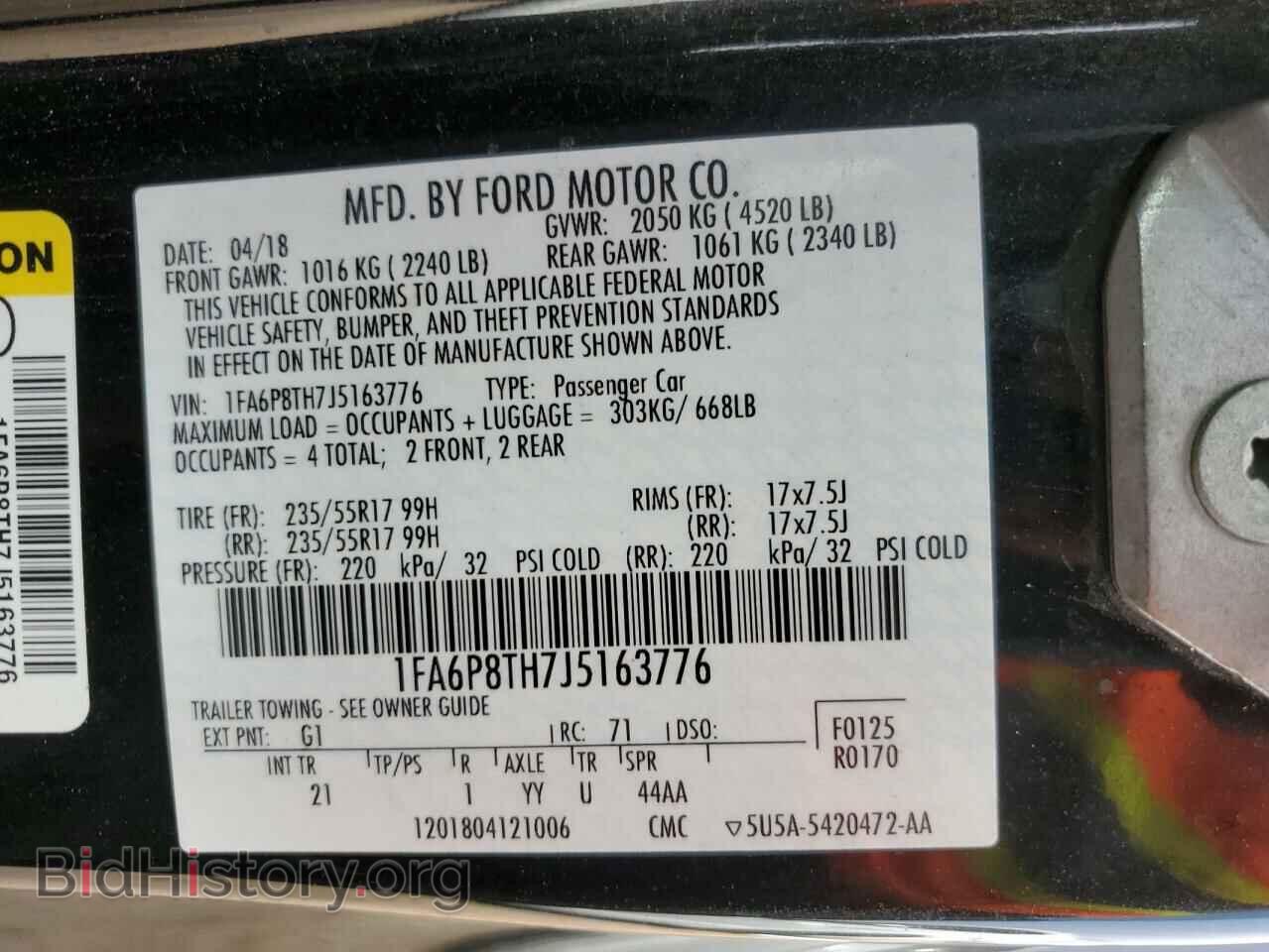 2018 FORD MUSTANG - VIN: 1FA6P8TH7J5163776 - Фото 12