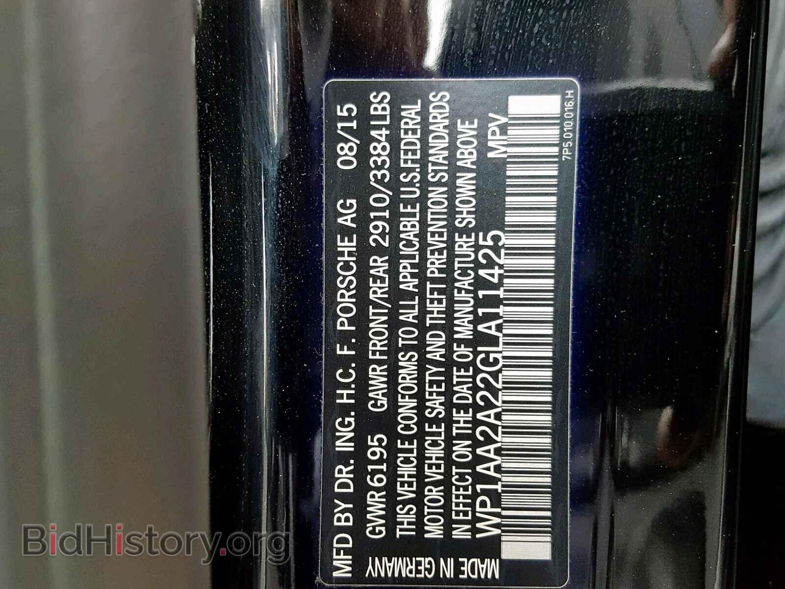 2016 PORSCHE CAYENNE - VIN: WP1AA2A22GLA11425 - Photo 10