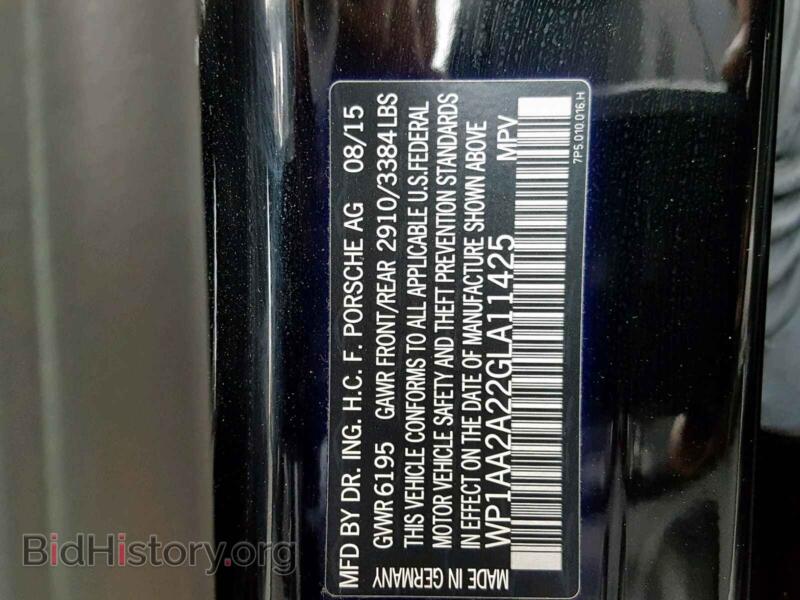 2016 Porsche CAYENNE (VIN WP1AA2A22GLA11425) — photo 10 of 10