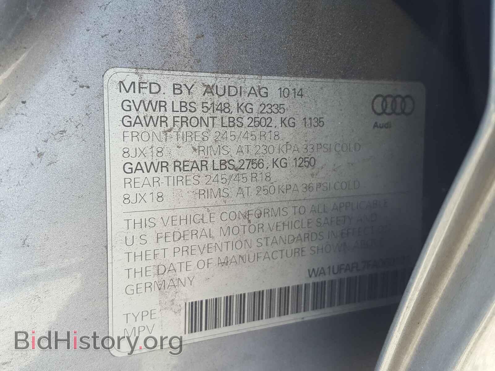 2015 AUDI A4 - VIN: WA1UFAFL7FA060121 - Photo 10