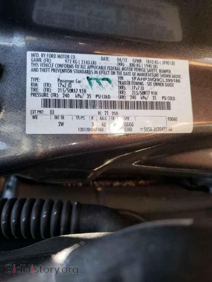 2012 FORD FOCUS - VIN: 1FAHP3M29CL399186 - Фото 10