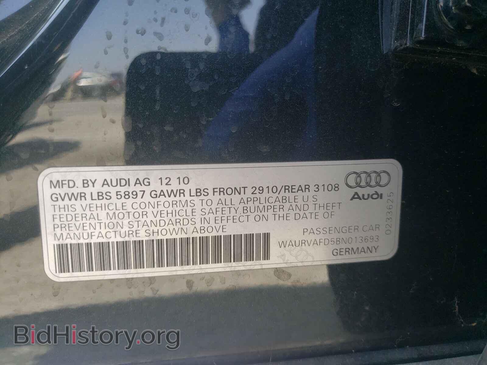 2011 AUDI A8 - VIN: WAURVAFD5BN013693 - Photo 10